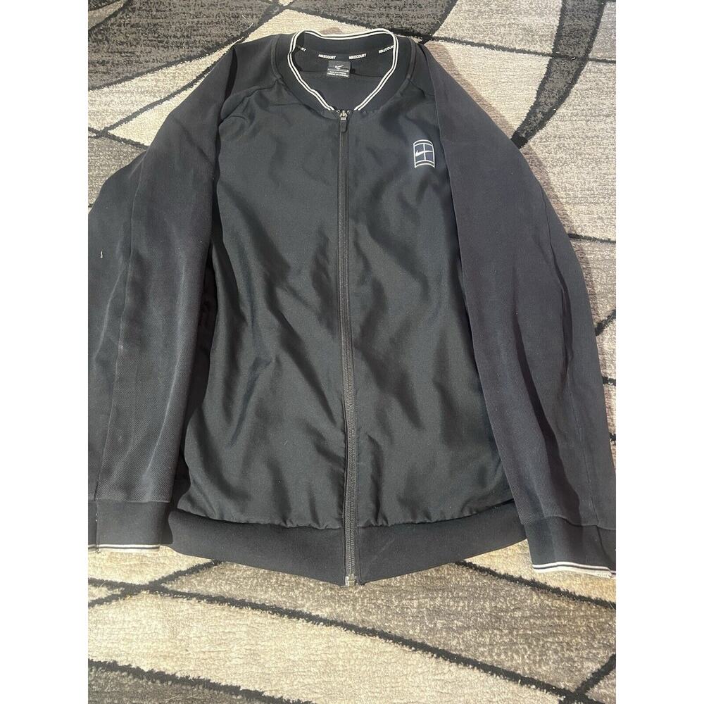 Nike track zip jacket tennis court black SZ L Men